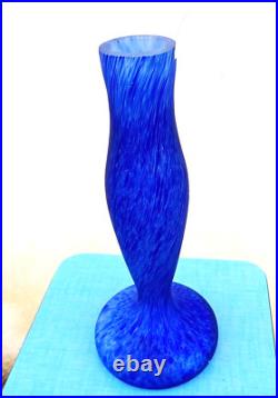 Vase pâte de verre Soliflore Ancien Bleu Cobalt Vase pâte de verre Soliflore Ancien Bleu Cobalt