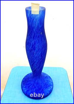 Vase pâte de verre Soliflore Ancien Bleu Cobalt Vase pâte de verre Soliflore Ancien Bleu Cobalt