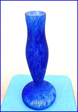 Vase pâte de verre Soliflore Ancien Bleu Cobalt Vase pâte de verre Soliflore Ancien Bleu Cobalt