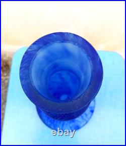 Vase pâte de verre Soliflore Ancien Bleu Cobalt Vase pâte de verre Soliflore Ancien Bleu Cobalt