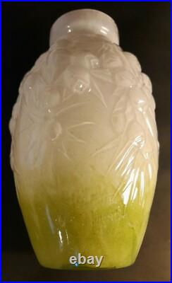 Vase pâte de verre décor Peint Signé Delatte Nancy 1887-1953