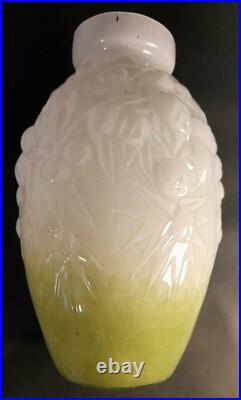 Vase pâte de verre décor Peint Signé Delatte Nancy 1887-1953