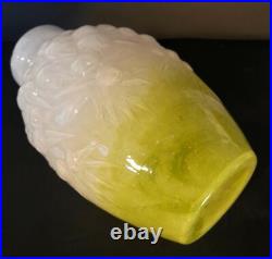 Vase pâte de verre décor Peint Signé Delatte Nancy 1887-1953