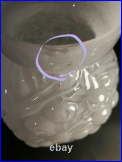 Vase pâte de verre décor Peint Signé Delatte Nancy 1887-1953