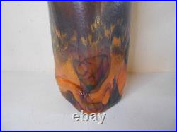 Vase pâte de verre irisé Jean Pierre Cinquilli à Saint Paul décor relief design