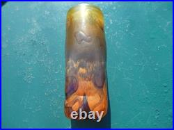 Vase pâte de verre irisé Jean Pierre Cinquilli à Saint Paul décor relief design