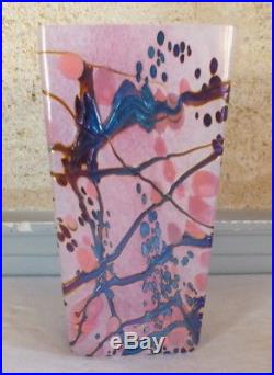 Vase pate de verre irisé signé Marie Alice Giraud