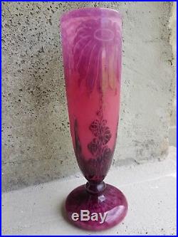 Vase pate de verre signé le verre francais Schneider ART NOUVEAU 1930