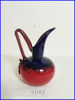 Vase-pichet Charles SCHNEIDER verre rouge