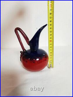 Vase-pichet Charles SCHNEIDER verre rouge