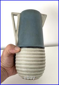 Vase pichet art déco Louis Lourioux marque à la louve