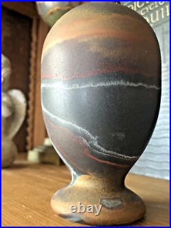 Vase rare en verre fin soufflé Israélien Une pièce d'art D'exception