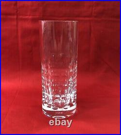 Vase rouleau en cristal taillé signé BACCARAT 19,5 cm Fleurs Soliflore Décor