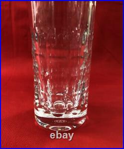 Vase rouleau en cristal taillé signé BACCARAT 19,5 cm Fleurs Soliflore Décor