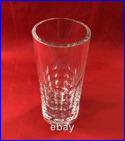 Vase rouleau en cristal taillé signé BACCARAT 19,5 cm Fleurs Soliflore Décor
