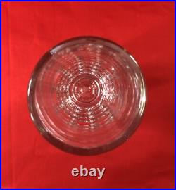 Vase rouleau en cristal taillé signé BACCARAT 19,5 cm Fleurs Soliflore Décor