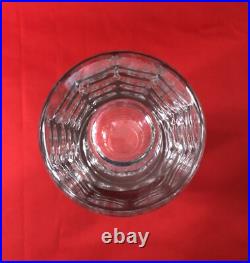 Vase rouleau en cristal taillé signé BACCARAT 19,5 cm Fleurs Soliflore Décor