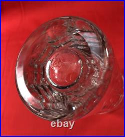 Vase rouleau en cristal taillé signé BACCARAT 19,5 cm Fleurs Soliflore Décor