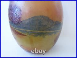 Vase signé Legras décor de paysage dégagé à l'acide art nouveau rare modèle