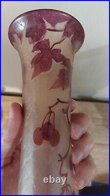 Vase signé legras Série Rubis