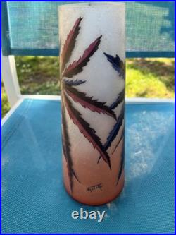 Vase signé nancea violet hauteur 20 cm