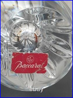 Vase soliflore 24 cm Baccarat modèle Annick cristal étiquette estampille c. 1977