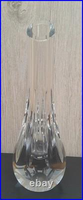 Vase soliflore 24 cm Baccarat modèle Annick cristal étiquette estampille c. 1977