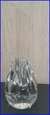 Vase soliflore 24 cm Baccarat modèle Annick cristal étiquette estampille c. 1977