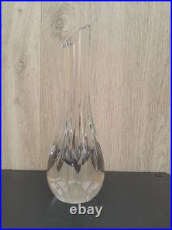 Vase soliflore 24 cm Baccarat modèle Annick cristal étiquette estampille c. 1977