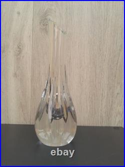 Vase soliflore 24 cm Baccarat modèle Annick cristal étiquette estampille c. 1977