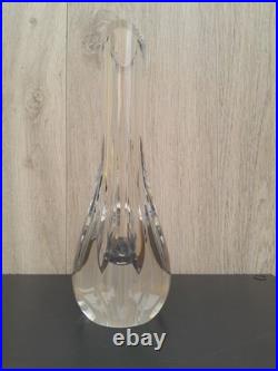 Vase soliflore 24 cm Baccarat modèle Annick cristal étiquette estampille c. 1977