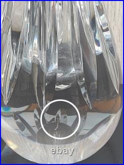 Vase soliflore 24 cm Baccarat modèle Annick cristal étiquette estampille c. 1977