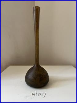 Vase soliflore boule pâte de verre Art Nouveau Delatte Nancy
