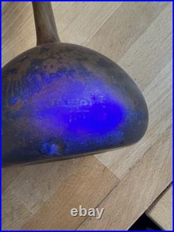 Vase soliflore boule pâte de verre Art Nouveau Delatte Nancy