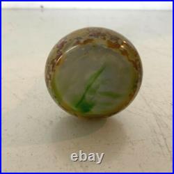 Vase soliflore en pate de verre Décor d'oiseaux et de paysage XX siècle Vase soliflore en pate de verre Décor d'oiseaux et de paysage XX siècle
