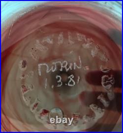 Vase soliflore en verre soufflé Claude Morin atelier Le Pontil Dieulefit 1981