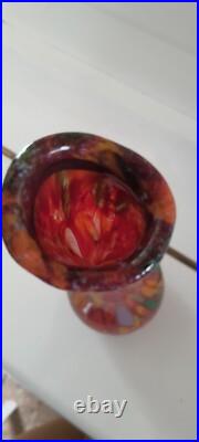 Vase soliflore en verre soufflé vintage