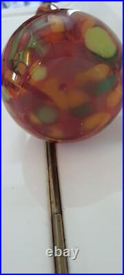 Vase soliflore en verre soufflé vintage
