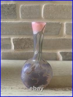 Vase soliflore gallé décor d'hortensias