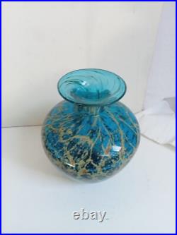 Vase soliflore signé verre épais hauteur 13,5 cm diamètre 11 cm 630gr