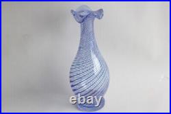 Vase soliflore verre soufflé filigrane Clichy (67664)