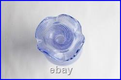 Vase soliflore verre soufflé filigrane Clichy (67664)