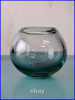 Vase sphérique en Cristal Jean Luce Art Déco