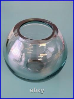 Vase sphérique en Cristal Jean Luce Art Déco