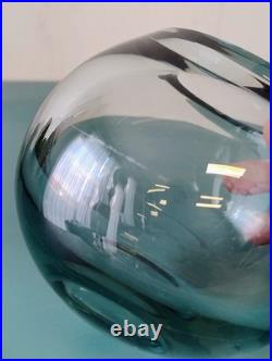 Vase sphérique en Cristal Jean Luce Art Déco