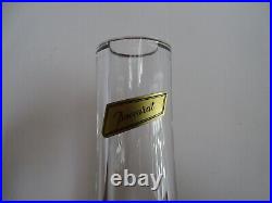 Vase sur piédouche cristal de Baccarat signé avec boite 29,5 cm