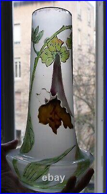 Vase verre émaillé Art Nouveau Choisy le Roi 1900 Era Legras Vase verre émaillé Art Nouveau Choisy le Roi 1900 Era Legras