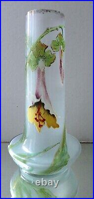 Vase verre émaillé Art Nouveau Choisy le Roi 1900 Era Legras Vase verre émaillé Art Nouveau Choisy le Roi 1900 Era Legras