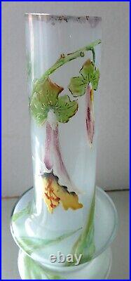 Vase verre émaillé Art Nouveau Choisy le Roi 1900 Era Legras Vase verre émaillé Art Nouveau Choisy le Roi 1900 Era Legras