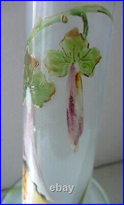 Vase verre émaillé Art Nouveau Choisy le Roi 1900 Era Legras Vase verre émaillé Art Nouveau Choisy le Roi 1900 Era Legras